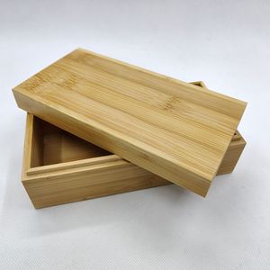 Bamboo <b>Rectangular</b> Storage Box With Lid For Jewelry <b>Watch</b> Eyewear Packaging 4cm Height DS6528 - Product Image 1