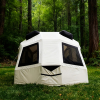 Tente gonflable de luxe 4 saisons, double couche, imperméable, anti-UV, deux chambres, salon, grande tente familiale pour le camping en plein air