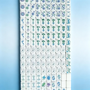Jeu de <span class=keywords><strong>Mahjong</strong></span> Américain en Acrylique Bleu Clair, 160 Tuiles Durables Imprimées UV, Logo Personnalisé, <span class=keywords><strong>Mahjong</strong></span> de Voyage Automatique Pliable de Luxe - Product Image 5
