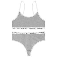 Ensemble soutien-gorge de sport et culotte taille haute personnalisable avec logo pour femmes et jeunes filles