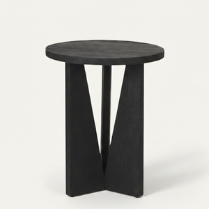 Table d'appoint ronde en teck Emma pour hôtel - Product Image 3