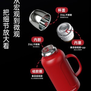 กระติกน้ำร้อน-เย็น Mckaka รุ่น 316L ทำจากสแตนเลสสตีล พร้อมหูหิ้ว สำหรับการตั้งแคมป์และการใช้งานกลางแจ้ง - Product Image 1