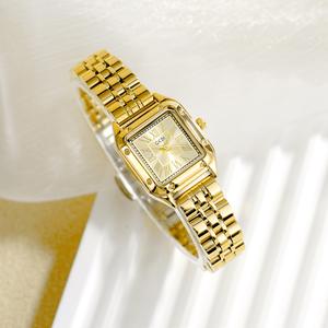 Elegante Reloj de Cuarzo de Acero para Mujer, Diseño Cuadrado Pequeño, Especial de Navidad, Lujo Ligero, Alta Estética - Product Image 1