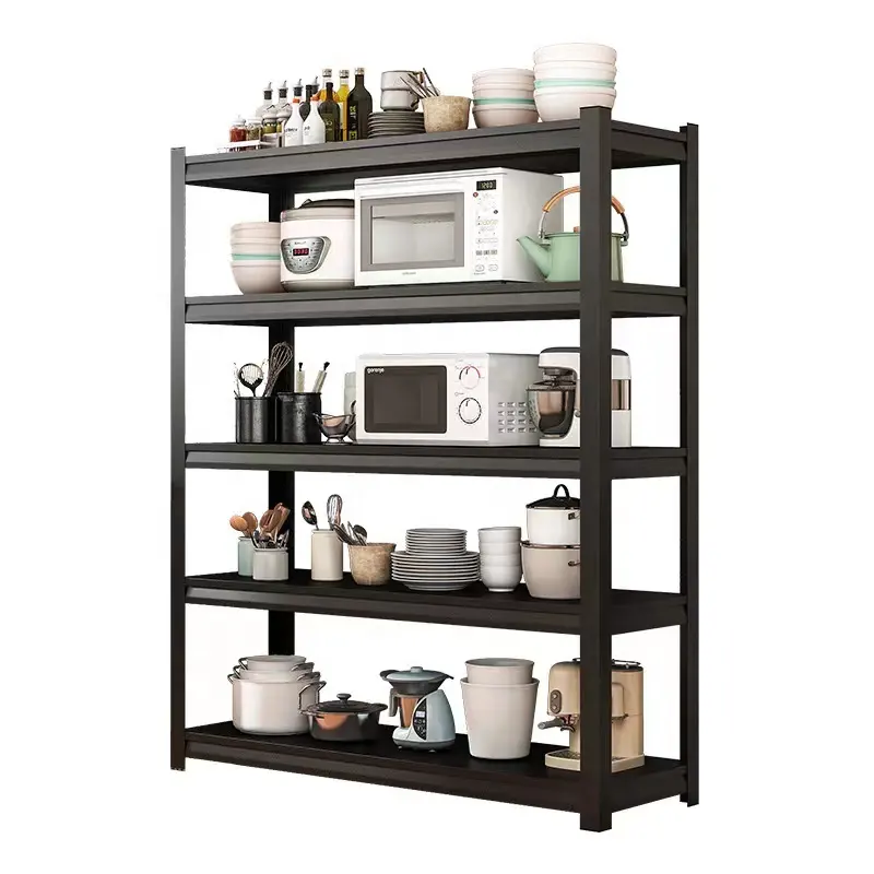 Heavy Duty Kitchen Balcony Bathroom Auto Repair Warehousing Steel Storage Shelf household multi-layer iron shelf