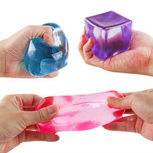Colorful <b>Squishy</b> Cube Fidget Toys Foam Soft Stress Relief <b>Squishies</b> Yellow Pink Blue Purple Unisex Toy for Boys Girls 14+ Years - Product Image 6
