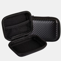 Tas EVA Keras Logo Kustom Portabel Tahan Banting  Pouch Kompak Serbaguna Kotak Penyimpanan Kabel Earphone Hard Disk