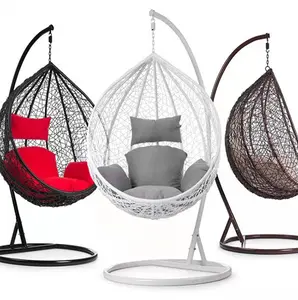 Balanços Do Pátio Moderno Duplo Swing Único Seater Glider Pendurado Hammock Outdoor Teardrop Egg Chair