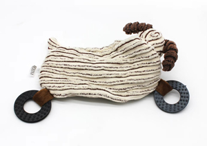 Wholesale Kinghon KH-31330 Durable Handmade Plush Corduroy Squeaky Dog Bite-Resistant Rubber <b>Ring</b> Chew Toy to Relieve Boredom - Product Image 2