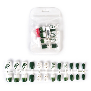 240 faux ongles avec colle, amovibles, en gel acrylique, à presser, style French Coffin carré, faits à la main, pour salon, OEM - Product Image 3