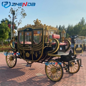 Carruaje de Boda de Lujo, Carroza Real Eléctrica, Nuevo Estilo, Remolque de Carruaje de Boda Tirado por Caballos en Venta - Product Image 2