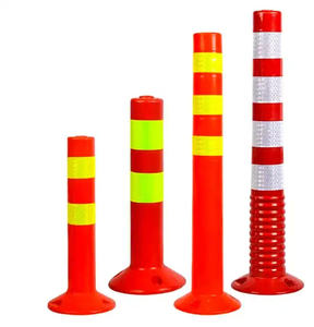 Tráfico Flexible Guía de estacionamiento de automóviles Bolardo Poste de advertencia Elástico PU Delineador flexible Poste de advertencia - Product Image 5