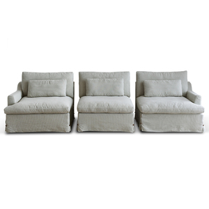 Hiện đại boucle Trắng đám mây Sofa ghế mô-đun mô-đun cắt L U hình góc xuống lông nén sofa - Product Image 4