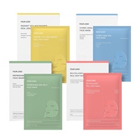 Mascarilla Facial Profunda de Bio-Colágeno de Marca Privada OEM, Paquete de 4, Minimiza Poros, Hidratante, Reafirmante, Piel de Cristal, Mascarilla Coreana al por Mayor