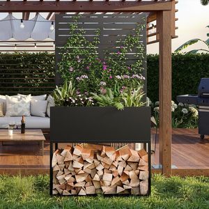 <span class=keywords><strong>Jardinière</strong></span> surélevée <span class=keywords><strong>avec</strong></span> rangement <span class=keywords><strong>en</strong></span> <span class=keywords><strong>bois</strong></span> et roues, <span class=keywords><strong>jardinière</strong></span> <span class=keywords><strong>en</strong></span> métal <span class=keywords><strong>avec</strong></span> treillis, bac à plantes <span class=keywords><strong>avec</strong></span> écran d'intimité pour plantes grimpantes - Product Image 3