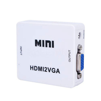 Mini convertisseur compatible hdmi vers vga VGA2HDMI adaptateur Audio de boîte vidéo 1080P pour ordinateur portable HDTV projecteur TV