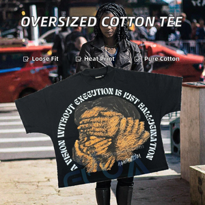 High Quality 100% Cotton 230g Breathable Eco-Friendly Oversized Drop Shoulder Street Wear T-shirt Blank Design Men - Product Image 2