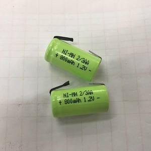 1,2 V <span class=keywords><strong>NiMH</strong></span> 2/3AA 800mAh Hochleistungs-Akku mit Löt laschen DIY-Kombination rasierer für Spielzeug - Product Image 2