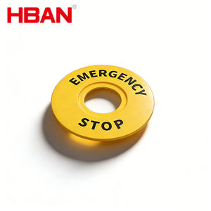 10A 600V Xb2 22mm interruttori di blocco a pressione giallo cerchio protettivo pulsante di arresto di emergenza con scatola per macchine di avviamento pesanti - Product Image 3