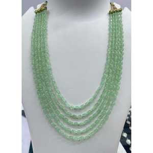 Collar de 5 Capas Multicolor con Cuentas de Piedra de Aguamarina Real y Jade, Collar de Múltiples Hilos de Piedra Natural - Product Image 6