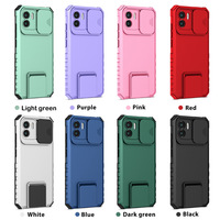 Funda de teléfono con armadura protectora para cámara deslizante para Xiaomi Mi 11 Lite / 11T Poco X3 X4 M4 Pro / Redmi 14C 10C, funda trasera con soporte
