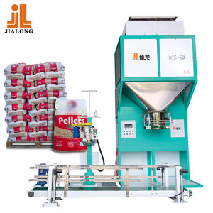 Semi-automática 40kg 50kg Pesadora industrial Heavy Duty Biocombustible Aserrín Biomasa <span class=keywords><strong>Pellet</strong></span> de madera Embolsado Máquina de envasado de llenado - Product Image 1