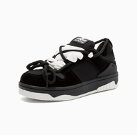 Chaussures de skate pour hommes OEM ODM, logo personnalisé, chaussures décontractées noires et blanches, baskets streetwear style Y2K
