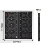 Mur vidéo LED extérieur, écran LED publicitaire grand format 1x1m, étanche, panneau LED publicitaire haute définition 1080P.