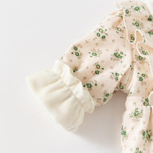 Combinaison bébé personnalisée, chaleur hivernale, 100% coton, motifs floraux doux, 3-24 mois, vente en gros de combinaisons bébé - Product Image 6
