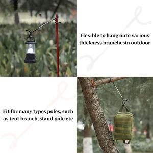 ตะขอเกี่ยวคู่สำหรับเสาไฟแคมป์ปิ้ง สแตนเลส รูปตัว S อเนกประสงค์ สีส้มดำ ขนาด 26.5 ซม. ตะขออเนกประสงค์ - Product Image 5