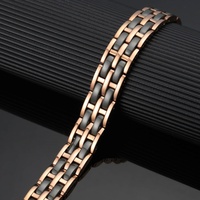 Bijoux Junhong, géométriques, en céramique noire, en acier inoxydable, magnétiques, unisexes, classiques, réglables, étanches, logo personnalisé, certifiés