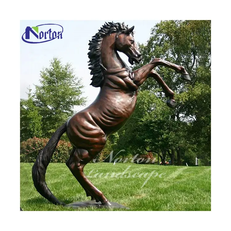 Modern Outdoor Garden Decoration Metal Animal Sculpture Brass Large Bronze Jumping Horse Statue For Sale