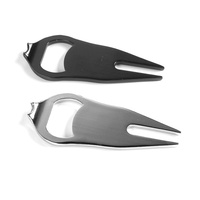 Ouvre-bouteille multifonctionnel Outil de réparation de divot en métal pour club de golf Accessoires de golf Outil de réparation de divot de golf