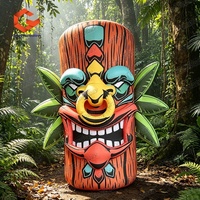 Tótem Inflable Colorido, Pilar Tradicional Inflable Tipo Tiki para Decoración y Publicidad de Eventos
