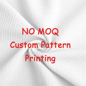No moq custom white design plain digital animal printing 4 way stretch single knitted bullet 95% polyester 5% spandex fabric
