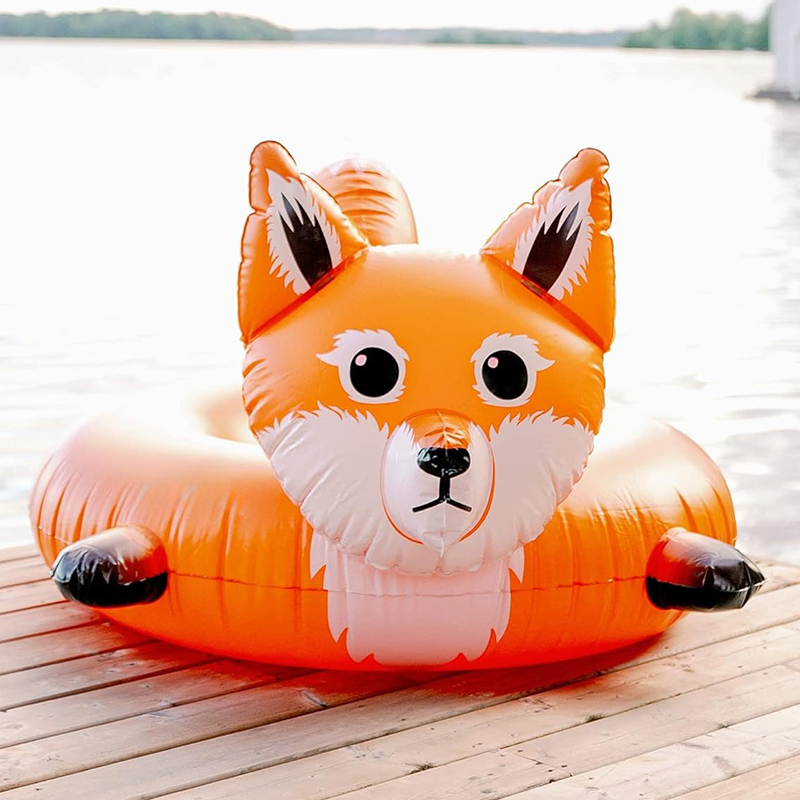 Bouée Gonflable Rayée Orange – 50x50x13 Cm – Flotteur De Piscine – Plage, Lac, Fête – Garçon Et Fille