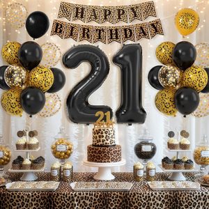 Kit <span class=keywords><strong>de</strong></span> 21 <span class=keywords><strong>Globos</strong></span> <span class=keywords><strong>de</strong></span> Látex con Diseño <span class=keywords><strong>de</strong></span> Leopardo en Dorado, Negro y Amarillo, con Pancarta <span class=keywords><strong>de</strong></span> Feliz <span class=keywords><strong>Cumpleaños</strong></span> <span class=keywords><strong>para</strong></span> Decoración <span class=keywords><strong>de</strong></span> Fiestas <span class=keywords><strong>de</strong></span> <span class=keywords><strong>Cumpleaños</strong></span> - Product Image 6