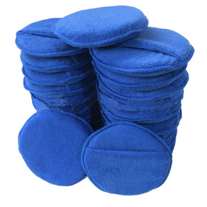 ฟองน้ำล้างรถ 6 นิ้ว สีฟ้า ไมโครไฟเบอร์ ทรงกลม สำหรับขัดเคลือบเซรามิก - Product Image 3