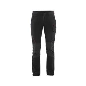 BLAKLADER - 712216459956C32 Pantalones de servicio elásticos de 4 vías para mujer Negro/Rojo-PANTALÓN DE TRABAJO EAN 7330509742693 - Product Image 1