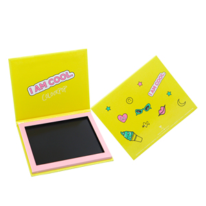 Rỗng cao cấp Quà Tặng Vuông từ các tông tái chế Vật liệu thân thiện với môi màu vàng giấy mỹ phẩm tùy chỉnh Palette Pan - Product Image 4