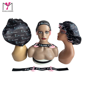 Bonnet de nuit africain surdimensionné en satin, élastique, à dégradé laser, rond et doux, pour protéger les cheveux - Product Image 6