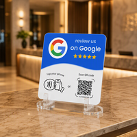 بطاقة أعمال من الأكريليك والبي في سي مع تقنية NFC، طباعة شعار مخصص، مقاومة للماء والطقس، شريحة NTAG213، تقنية RFID بتردد 13.56 ميجاهرتز للمطاعم/المقاهي/الفنادق/المحلات