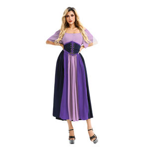 Vestido <span class=keywords><strong>de</strong></span> estilo <span class=keywords><strong>de</strong></span> corte europeo y americano, vestido <span class=keywords><strong>de</strong></span> época renacentista Medieval Retro, disfraz <span class=keywords><strong>de</strong></span> Halloween - Product Image 4