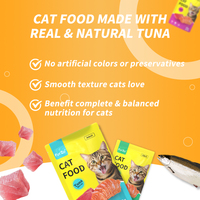 Pabrik OEM/ODM Grosir Makanan Basah 80G untuk Kucing Semua Bahan Alami Hipoalergenik Daging Sapi Ayam Salmon Tuna Makanan Kucing