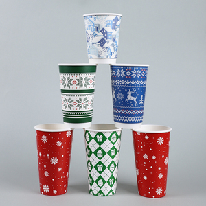 Vasos Desechables Personalizados de 8oz/10oz/12oz para Bebidas Calientes, Vasos de Papel de Doble Pared para Café con Tapas y Fundas - Product Image 1