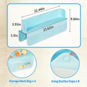 Protection anti-éclaboussures en silicone pour douche de salle de bain, support de rangement pour jouets d'enfants, étagère de jeu, protection anti-éclaboussures pour baignoire pour enfants - Product Image 2