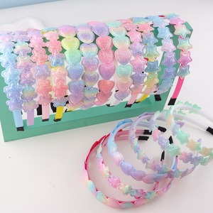 Nouveau personnalisé doux mignon arc-en-ciel bandeau étoile fleur bandeau pour enfant fille fête de vacances anniversaire coeur bandeau de cheveux accessoires cadeau - Product Image 2