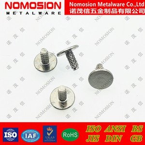 Pernos de anclaje de cabeza plana Nomosion M1.6, remaches de acero para bolsos, chapado duradero de una sola capa - Product Image 1