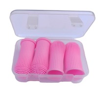 Brosse à dents pour animaux de compagnie en silicone de luxe, 360 degrés, poils doux, nettoyage des dents et massage des gencives pour chiens et chats, sans BPA, 5 couleurs, utilisation en salle de bain