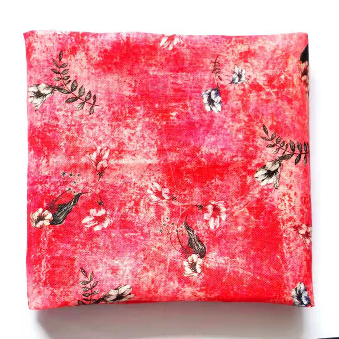 Digital printing linen shirts cotton ramie fabric linen fabric for garments