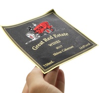 Autocollants de transfert en feuille d'or de haute qualité, durables, imperméables et écologiques pour les bouteilles de vin de spécialité, emballage de bouteilles de vin rouge